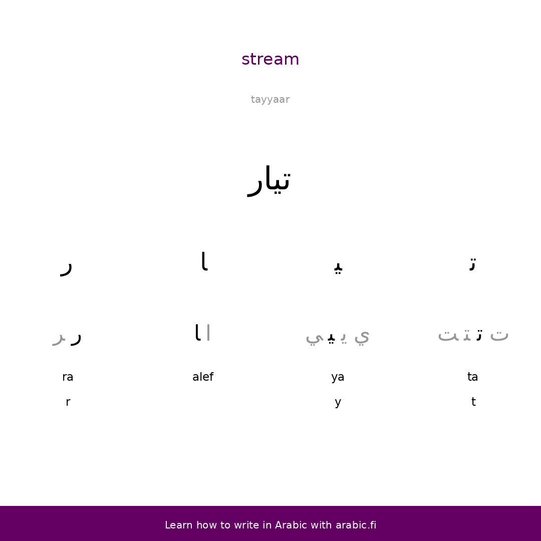 Stream An Arabic Word